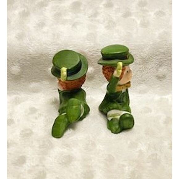 Vintage Lefton Irish St. Patrick's Ceramic Leprechaun Figures-RARE - Picture 4 of 8